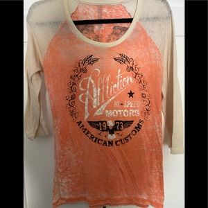 Affliction T-shirt 3/4 sleeve